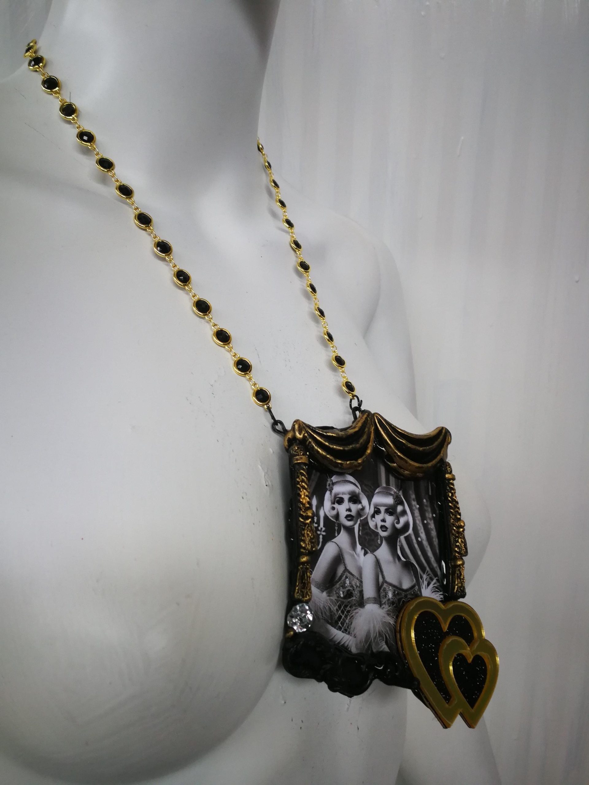 Belle Epoque 1920 Jewelry Art Deco Nouveau, Antique Charleston Charm Pearl Pendant Vintage Liberty