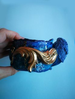 Guardian Angel Bracelet, Arm Cuff Bangle Sculptural Baroque Statement Jewelry, Maximalist Rococo Luxury Brand