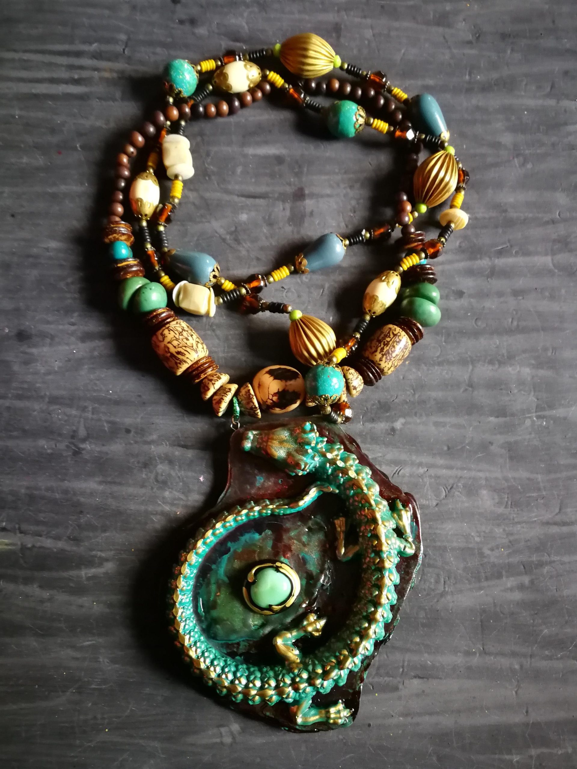 Dragon Jewelry, Maximalist Big Bold Chunky Necklaces, Statement Sculptural Pendant & Haute Couture Oversize Jewel