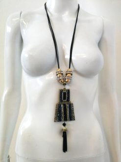 Handmade Art Deco Crystal Fringe Necklace, Vintage Style Choker
