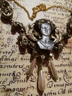 Handmade Art Deco Pearl Choker, Baroque Vintage Style