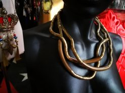 Statement Necklace – Brutalist Minimalist Gold Collar Choker, Futuristic Avant-Garde Italian Jewelry Design