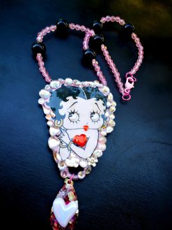 Betty Boop Necklace - Luxury Statement Pop Art Pendant, Hollywood Jewelry Icon Pin Up Jewel