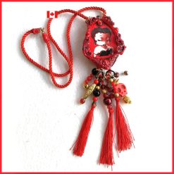 Betty Boop Necklace - Luxury Statement Pop Art Jewelry, Hollywood Icon Pin Up Tassel Pendant