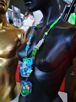 Futuristic Necklace Alien, Avant-garde UFO Doll Jewelry, Area 51 Extraterrestrial E.T Design Pendant