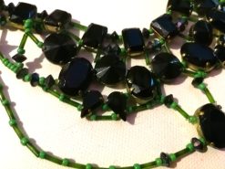 Statement Jewelry, Scoop Necklace Crystal Strass, Green Emerald Rhinestone Choker Jewellery, Luxury Elegant Beaded