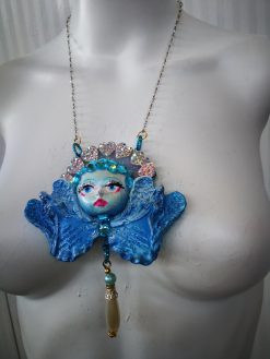 Guardian Angel, Winged Pendant Necklace Archangel Jewelry, Madonna Celestial Cherubim Seraphim, Seraph Cherub Primadonna