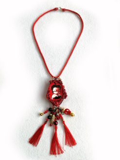 Betty Boop Necklace - Luxury Statement Pop Art Jewelry, Hollywood Icon Pin Up Tassel Pendant