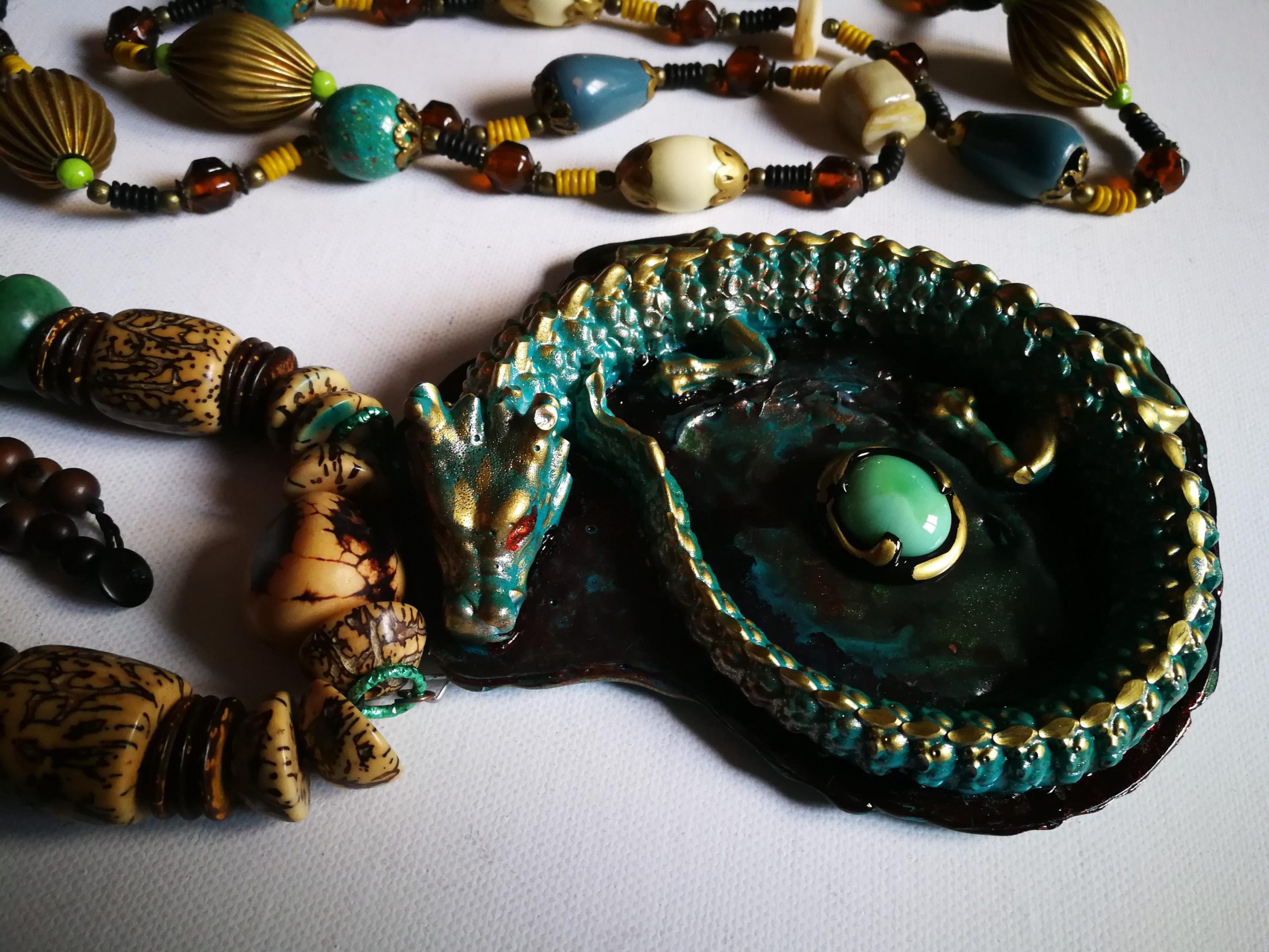 Dragon Jewelry, Maximalist Big Bold Chunky Necklaces, Statement Sculptural Pendant & Haute Couture Oversize Jewel
