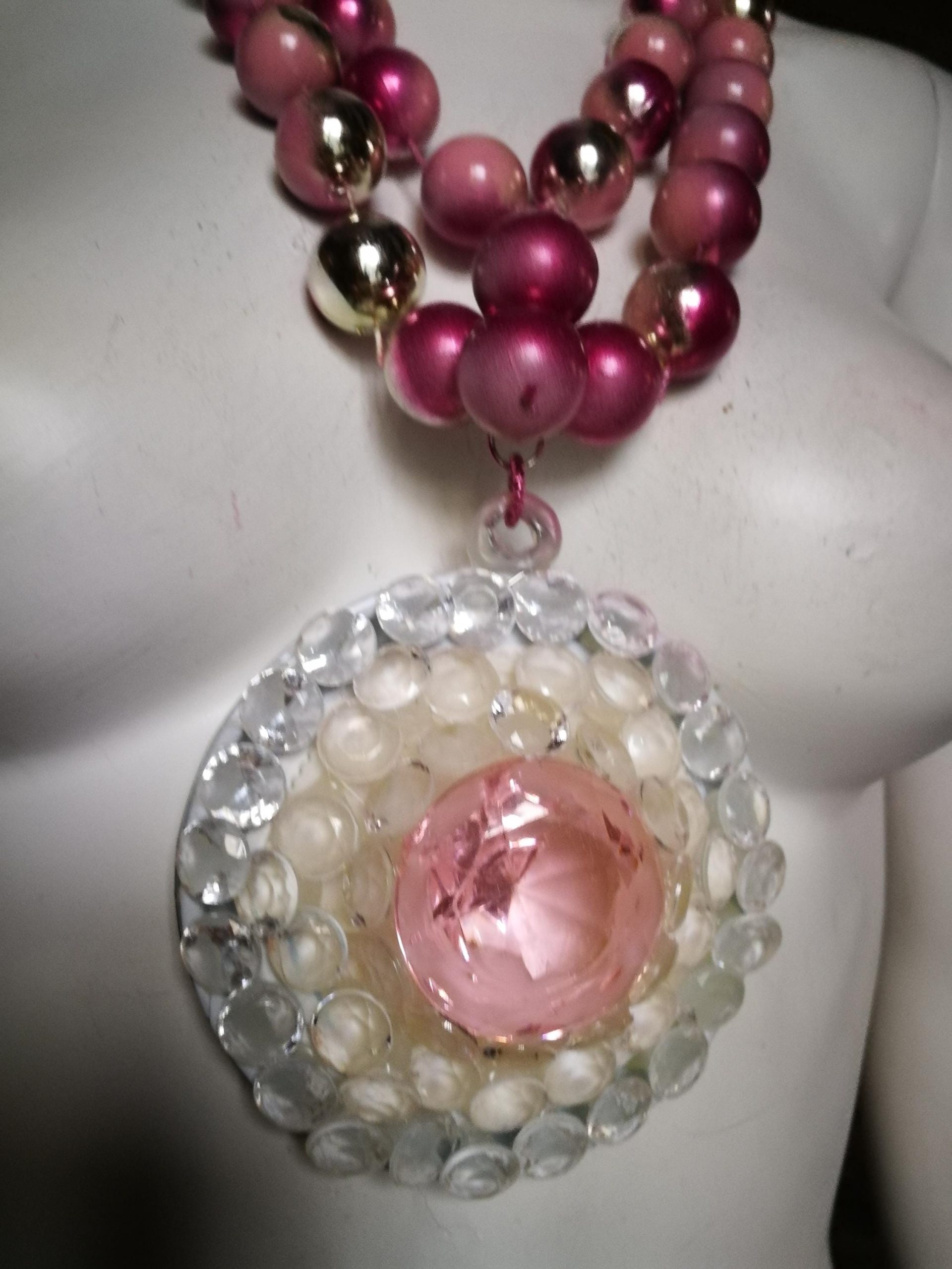 Futuristic Candy Jewel, Street Style Jewelry Avant-garde Big Bold Chunky Necklaces Design Pendant
