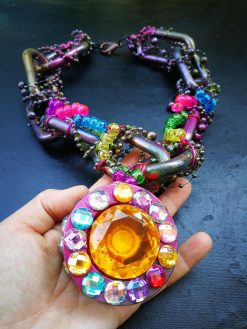 Futuristic Jewelry Design Chain, Avant-garde Street Style Jewel, Big Bold Chunky Necklaces Maximalist Pendant