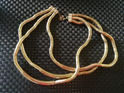 Statement Necklace – Brutalist Minimalist Gold Collar Choker, Futuristic Avant-Garde Italian Jewelry Design