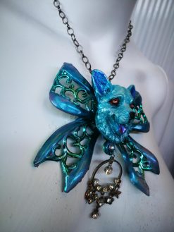 Designer Jewelry, Statement Necklace Nordic Animal Polar Bear, Extravagant Pendant Teddy Bear Flake Charm