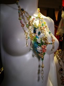 Marie Antoniette Jewelry, Flower Rococo Pendant, Luxury Medallion Baroque, Romantic French Pearls Cameo Silhouette