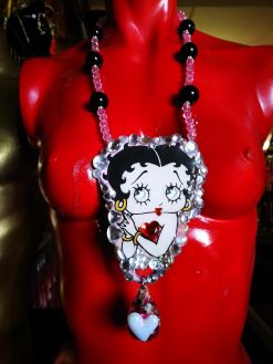 Betty Boop Necklace - Luxury Statement Pop Art Pendant, Hollywood Jewelry Icon Pin Up Jewel