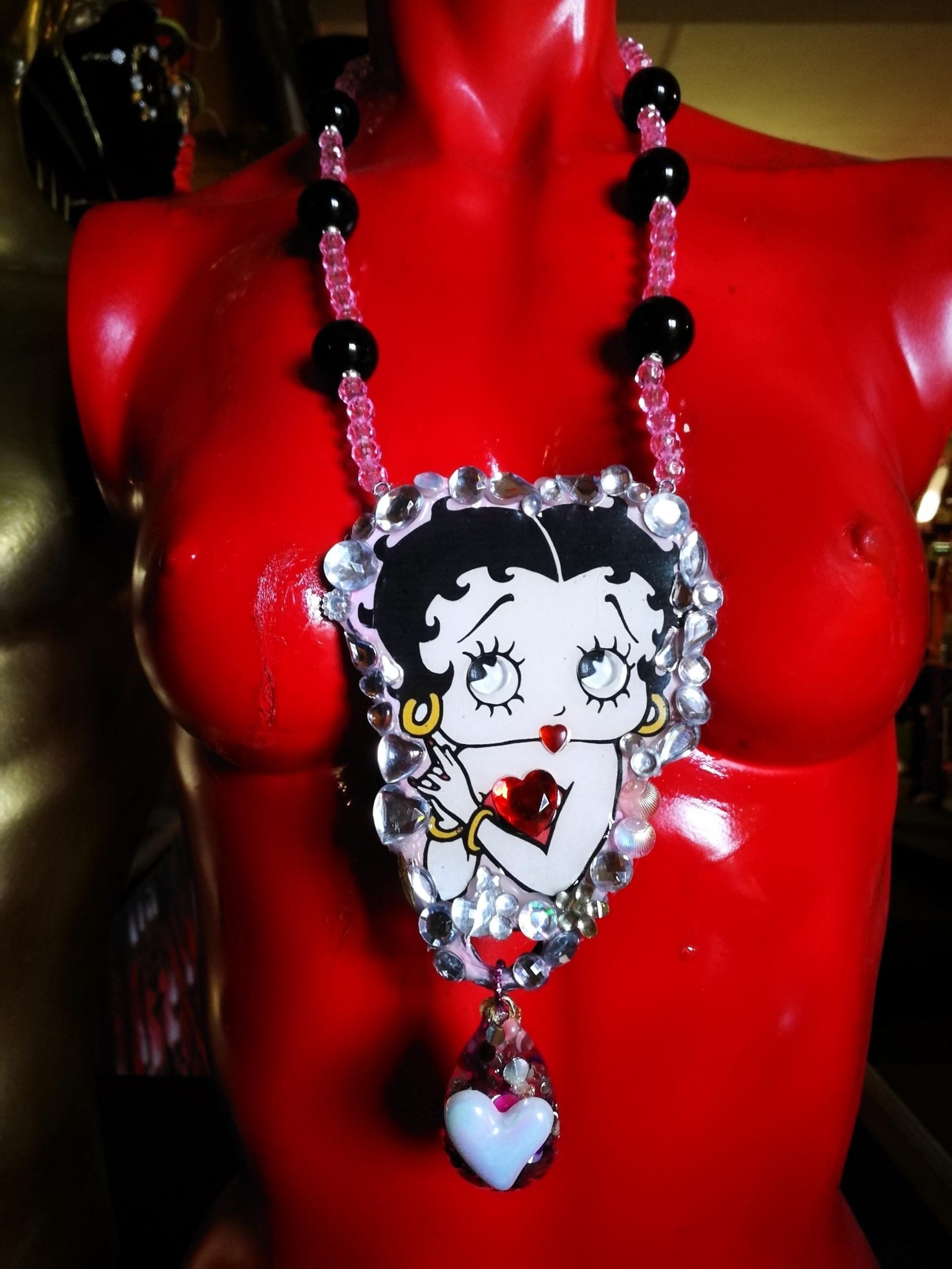 Betty Boop Necklace - Luxury Statement Pop Art Pendant, Hollywood Jewelry Icon Pin Up Jewel