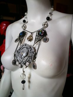 Baroque Luxury Jewelry Rococo Necklace Pendant Filigree Jewel Antique Cameo Bib - Image 20