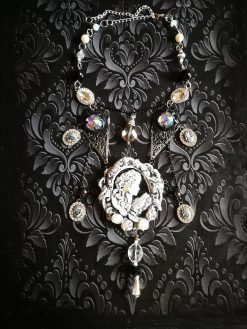 Baroque Luxury Jewelry Rococo Necklace Pendant Filigree Jewel Antique Cameo Bib - Image 17