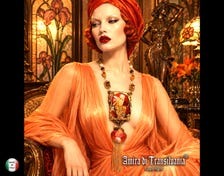 Art Nouveau Shell Pendant High End Jewelry Statement Luxury Aristocratic Portrait Necklace Crystals Fringe