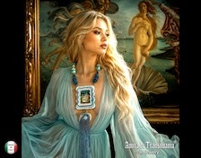 Renaissance Faire Jewelry Oversized Necklace Statement Luxury Pendant Shell & Crystals Jewel Antique Aristocratic Cameo