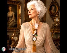 Watch Jewelry Statement Luxury Pendant Necklace Royal Portrait Sculptural Couture Clock & Feather Tassel Jewel