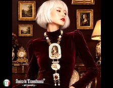Long Necklace Baroque Jewelry Luxury Pendant Shell & Snake Jewel Antique Cameo Crystal Aristocratic Charm