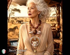 Statement Pendant Luxury Jewelry Stone Big Bold Chunky Necklaces White Tiger & Sun Sculpted Medallion