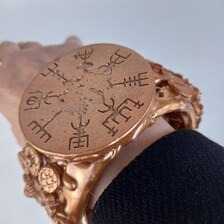 Steampunk Bracelet Bold Arm Cuff Chunky Sculpted Bangle Maximalist Steam Punk Iris Apfel Jewelry
