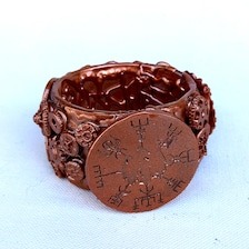 Steampunk Bracelet Bold Arm Cuff Chunky Sculpted Bangle Maximalist Steam Punk Iris Apfel Jewelry