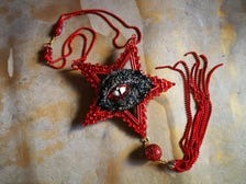 Gothic Jewelry Dragon Eye Pentagram Sculpted Long Necklace Transylvania Baroque Luxury Aristocratic Pendant Charm