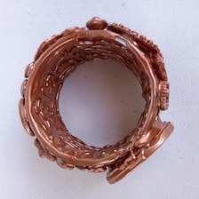 Steampunk Bracelet Bold Arm Cuff Chunky Sculpted Bangle Maximalist Steam Punk Iris Apfel Jewelry
