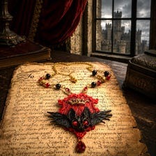 Bat Vampire Necklace Transylvania Jewelry Dracula Castle Baroque Gothic Luxury Pendant Aristocratic Blason