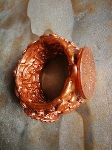 Steampunk Bracelet Bold Arm Cuff Chunky Sculpted Bangle Maximalist Steam Punk Iris Apfel Jewelry
